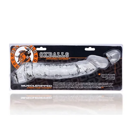 adult toys for sensory enjoyment time-Oxballs Muscle Ripped Cocksheath Clear