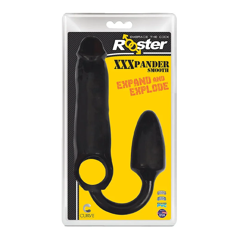 adult toys with waterproof finish design-Rooster XXXPANDER Smooth Black