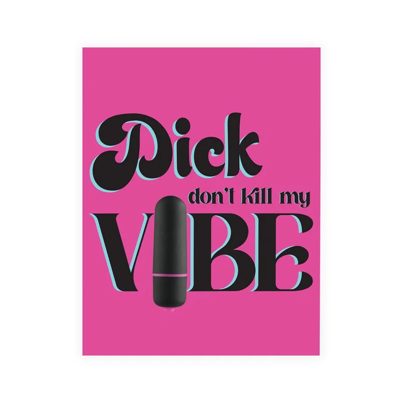 adult toys with smooth silicone-Naughty Vibes Dick Don't Kill My Vibe Greeting Card