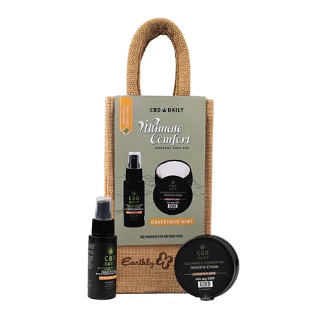 adult toys with wireless vibration-Earthly Body CBD Daily Ultimate Strength Grapefruit Mint 2-Piece Holiday Gift Set