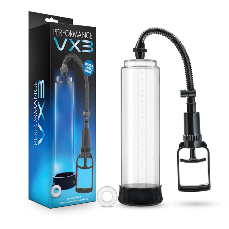 adult toys for adventurous couples-Blush Performance VX3 Male Enhancement Pump System Clear