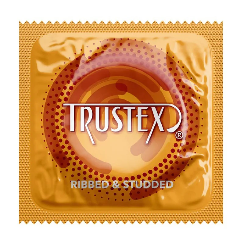 adult toys for private intimacy time-Trustex Ribbed and Studded - 1000 Piece Case