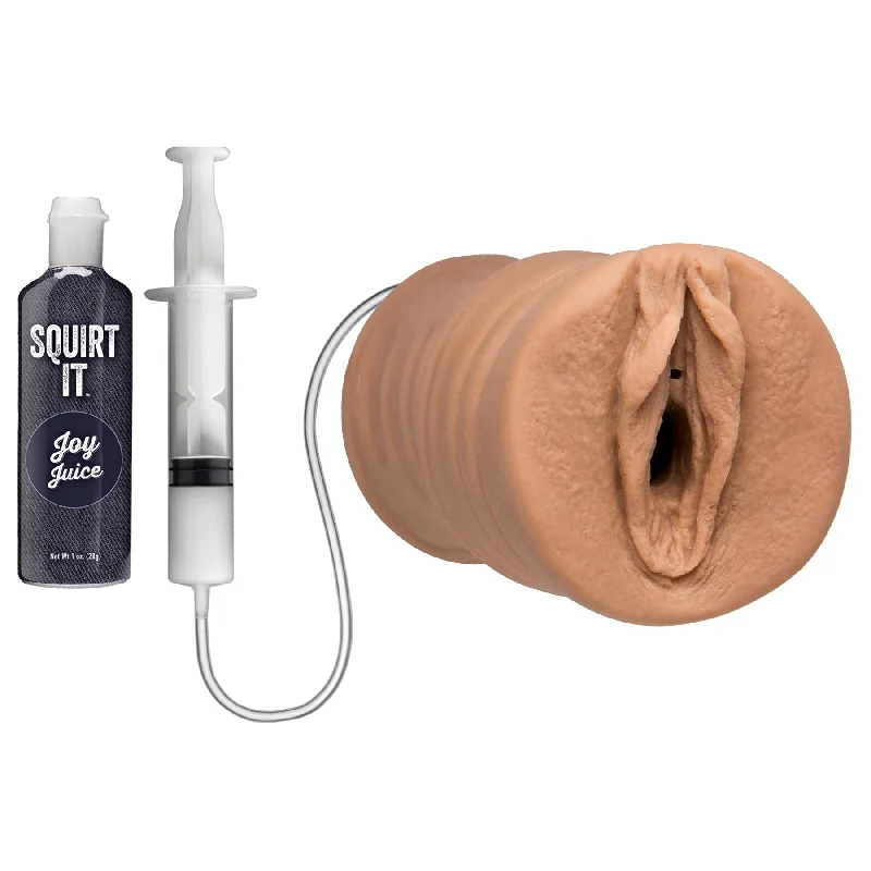 adult toys for sensual wellness-Squirt It - Squirting Pussy Stroker With Joy Juice - Caramel