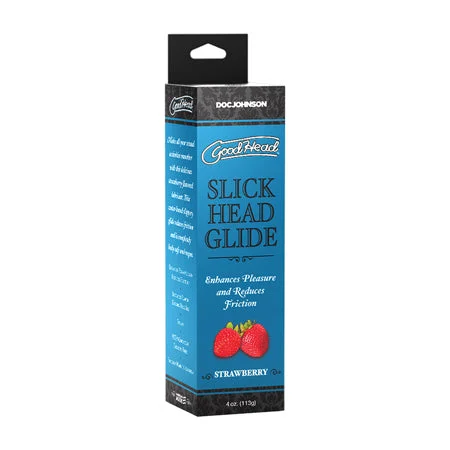 adult toys for intimate play-GoodHead Slick Head Glide Strawberry 4 oz.