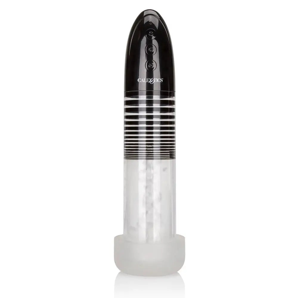 adult toys with powerful vibration-12-inch Colt Clear Rechargeable Automatic Vibrating Penis Pump