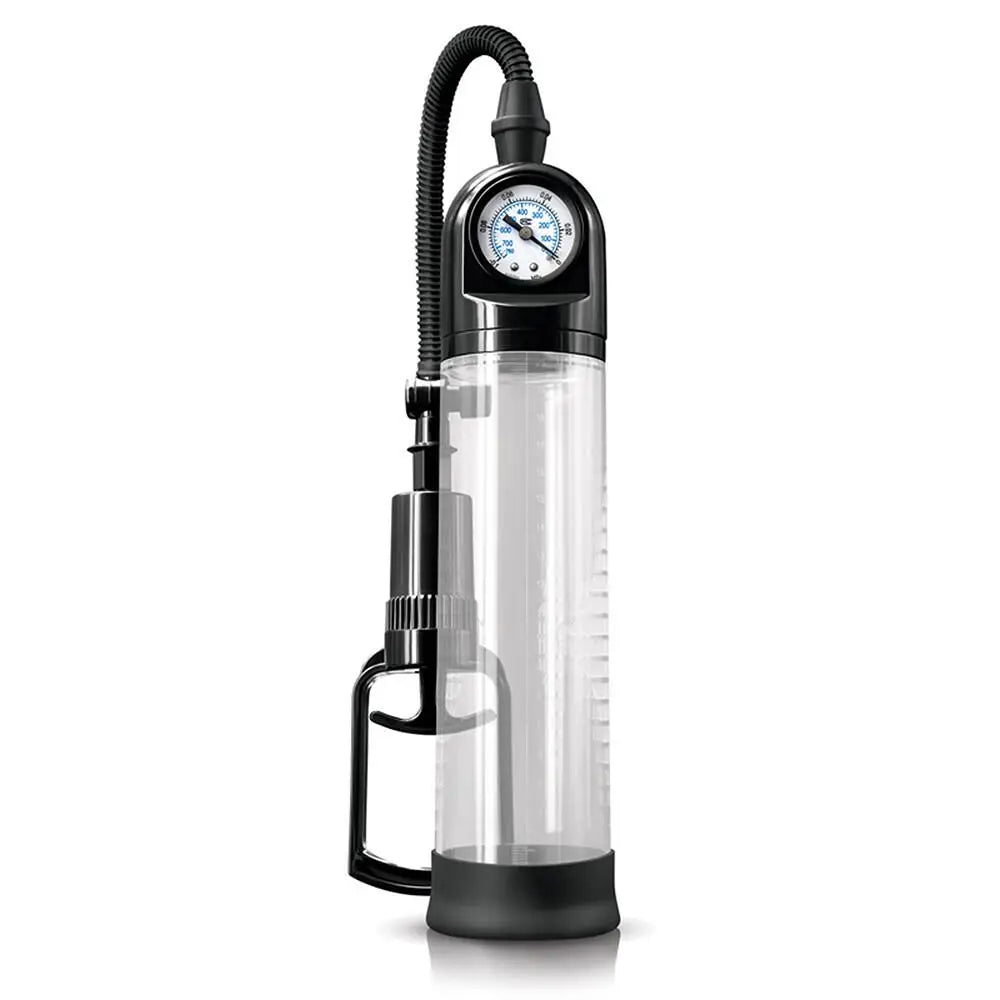 adult toys with smooth design-Ns Novelties Clear Renegade Penis Pump with Pressure Gauge