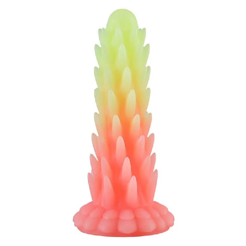 adult toys with waterproof settings finish-Burr - Spiked Dildo - Glow In The Dark Dildo - Silicone Dildo