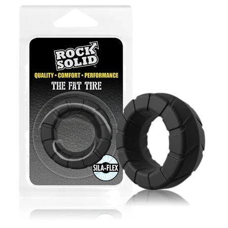 adult toys with silicone finish-Rock Solid Silaflex Fat Tire Black