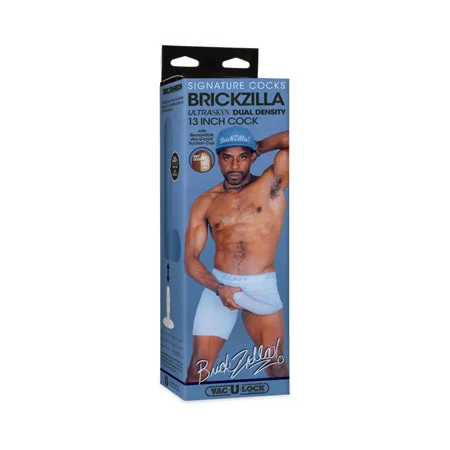 adult toys for romantic playtime-Signature Cocks Brickzilla ULTRASKYN Cock with Removable Vac-U-Lock Suction Cup 13in Chocolate