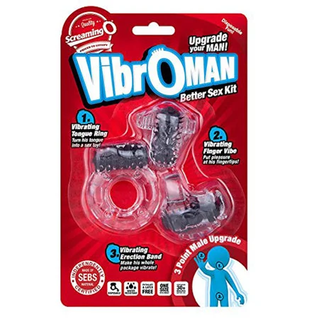 adult toys with quiet settings finish-Screaming O VibrOman Black