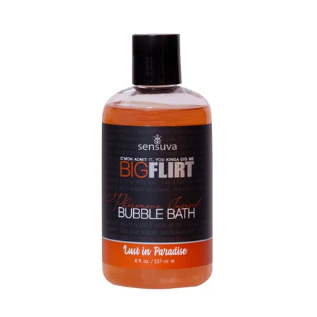 adult toys long-lasting battery-Sensuva Big Flirt Pheromone-Infused Bubble Bath Lust in Paradise 8 oz.