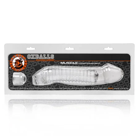 adult toys with quiet motor-OxBalls Muscle, Cocksheath, Clear