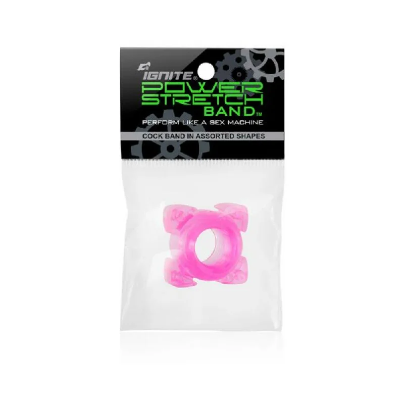 adult toys with textured silicone design-Power Stretch Band Pink Ring