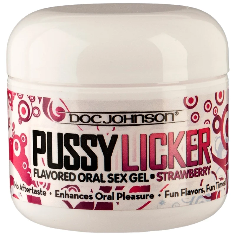 adult toys with soft silicone finish-Pussy Licker Strawberry 2 Oz