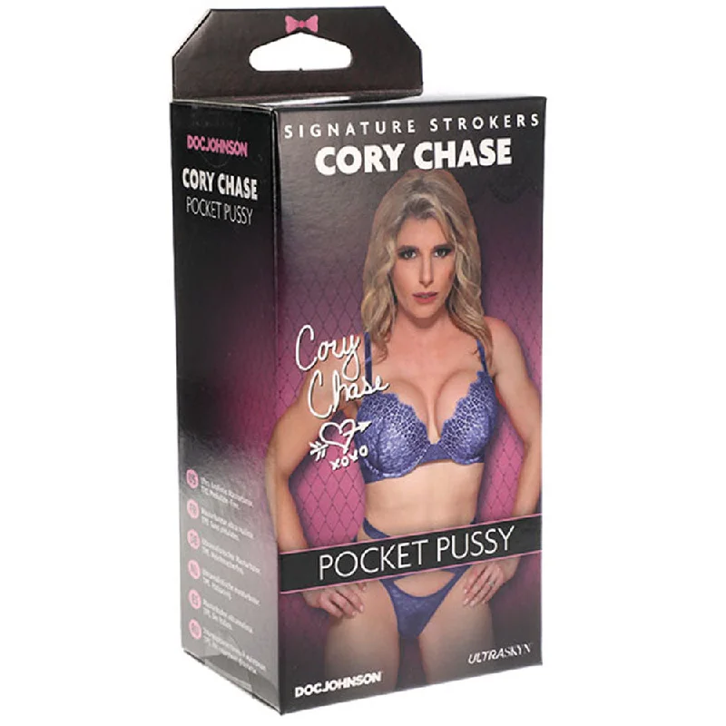 adult toys with powerful settings-Signature Strokers - Cory Chase Ultraskyn Pocket  Pussy