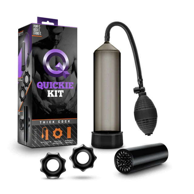 adult toys with smart design finish-Quickie Kit Thick Penis Pump by Blush