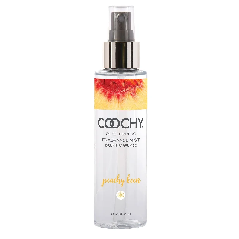 adult toys with sleek finish design-Coochy Oh So Tempting Fragrance Mist - Peachy Keen - 4 Fl. Oz.