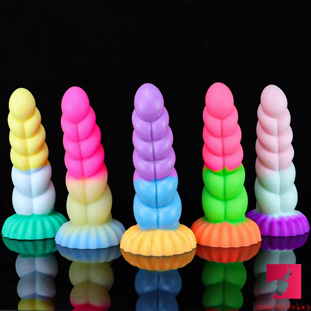 adult toys for sensory enjoyment-8.07in Fantasy Spiral Flexible Butt Plug Dildo For Women Orgasm