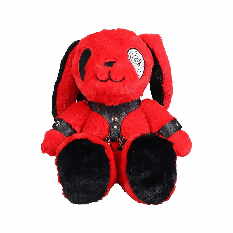 adult toys easy to clean-Shots Bunny Backpack Circle Eye Large Red