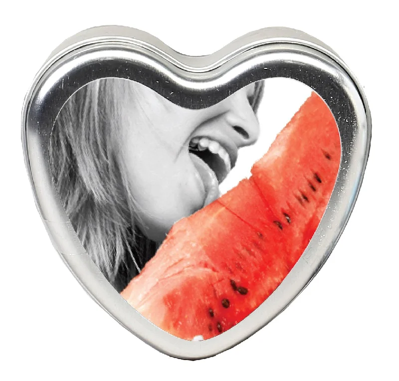 adult toys with wireless remote-Edible Heart Candle - Watermelon - 4 Oz.