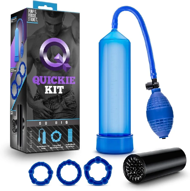 adult toys with adjustable design finish-Quickie Kit - Go Big - Blue