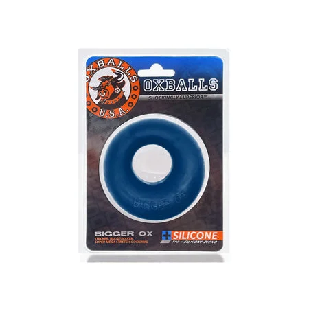 adult toys with smooth material design-OxBalls Bigger Ox Thick Cockring Silicone TPR Space Blue Ice