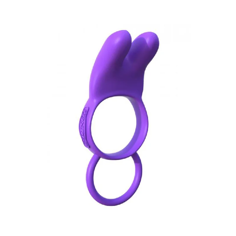 adult toys for bedroom fun-Fantasy C-Ringz Twin Teazer Rabbit Ring - Purple