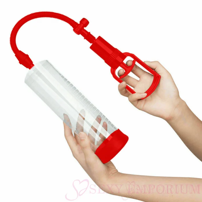 adult toys with sleek look-Penis Pump Vacuum Erection Enhancer Red