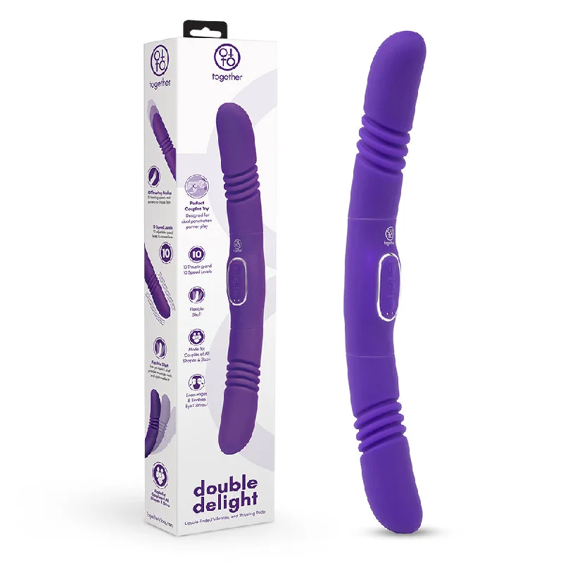 adult toys for private enjoyment time-Together Couples Double Delight Purple