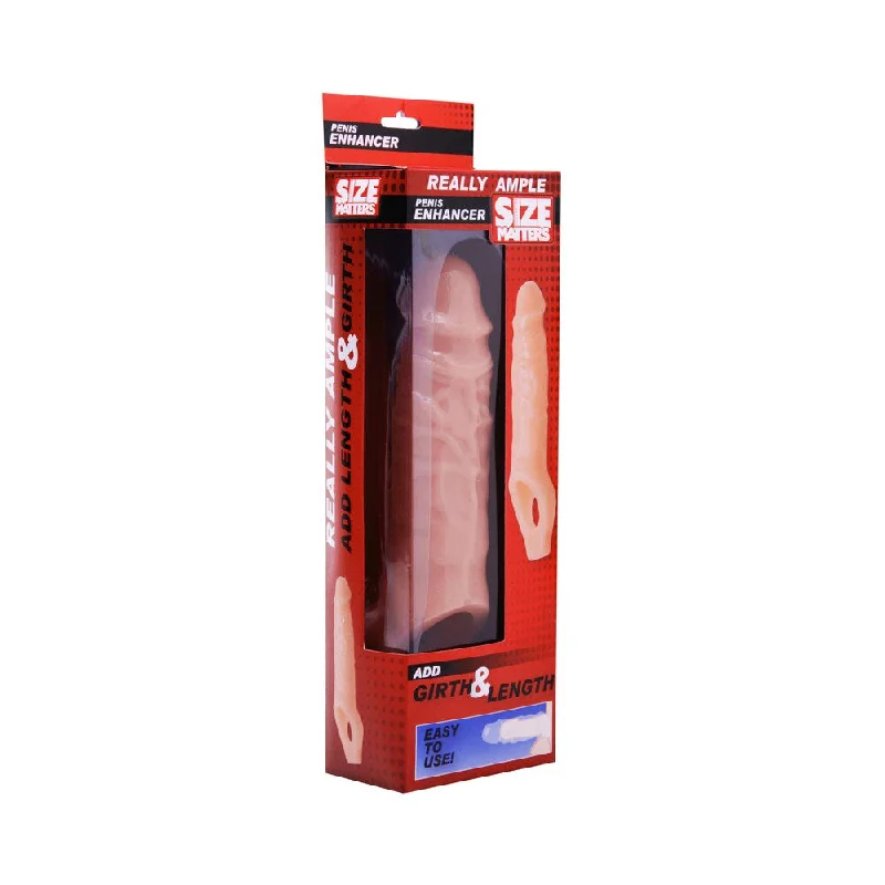 adult toys for weekend relaxation-Size Matters Really Ample Penis Enhancer Sheath (White)