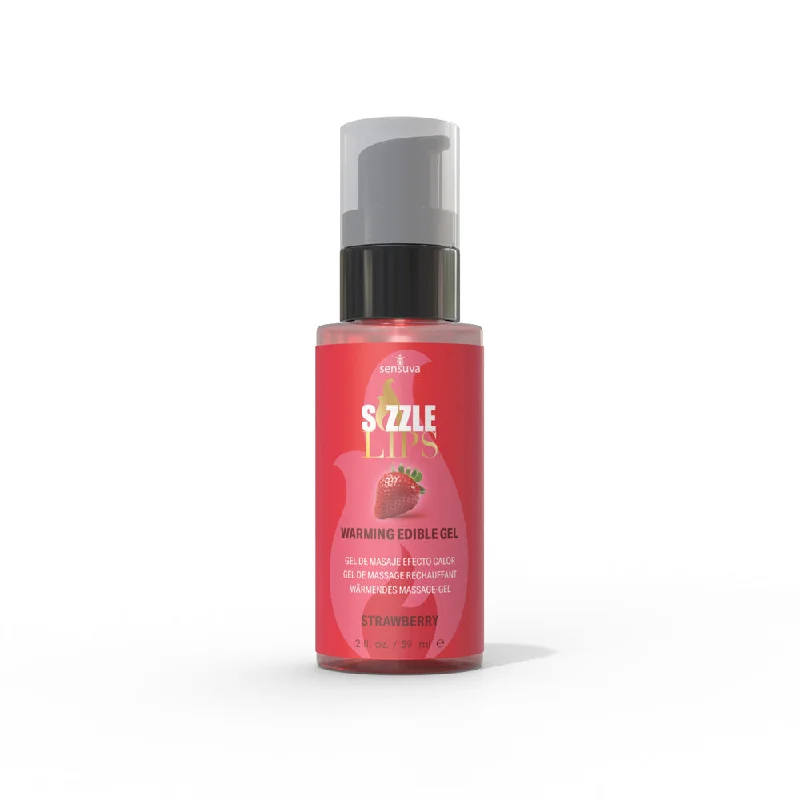 adult toys for private use-Sensuva Sizzle Lips Warming Gel Strawberry 2 oz.