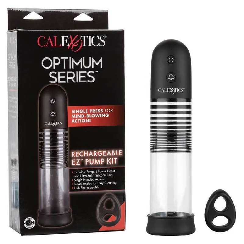 adult toys with smooth finish design-Rechargeable EZ Electric Penis Pump Kit Optimum Series by Cal Exotics