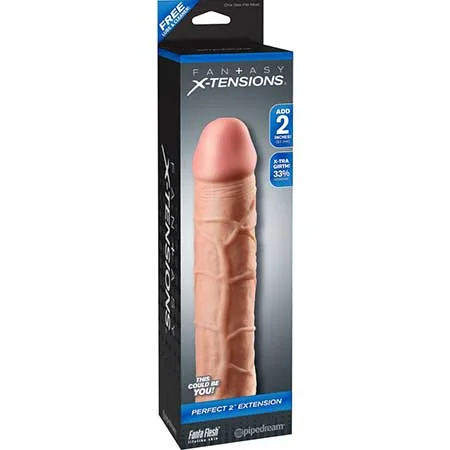 adult toys with smart design settings-Pipedream Fantasy X-tensions Perfect 2 in. Extension Beige