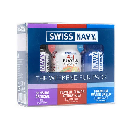 adult toys with sleek design finish settings-Swiss Navy Weekend Fun Pack 3-Piece 1 oz.