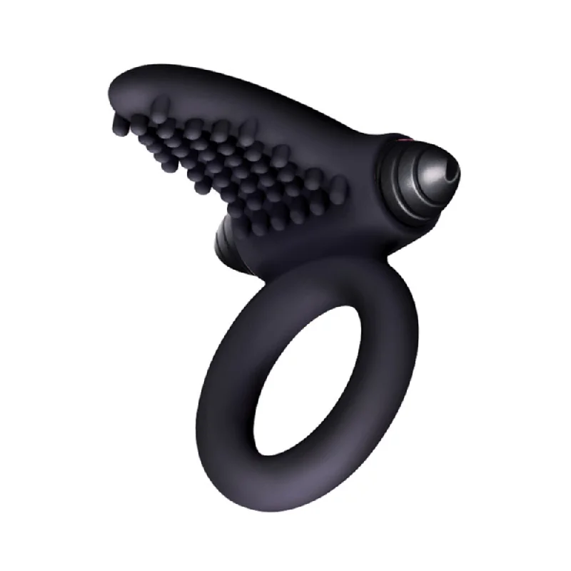 adult toys with waterproof texture settings-The 9's, S-bullet Ring - Tongue, Silicone