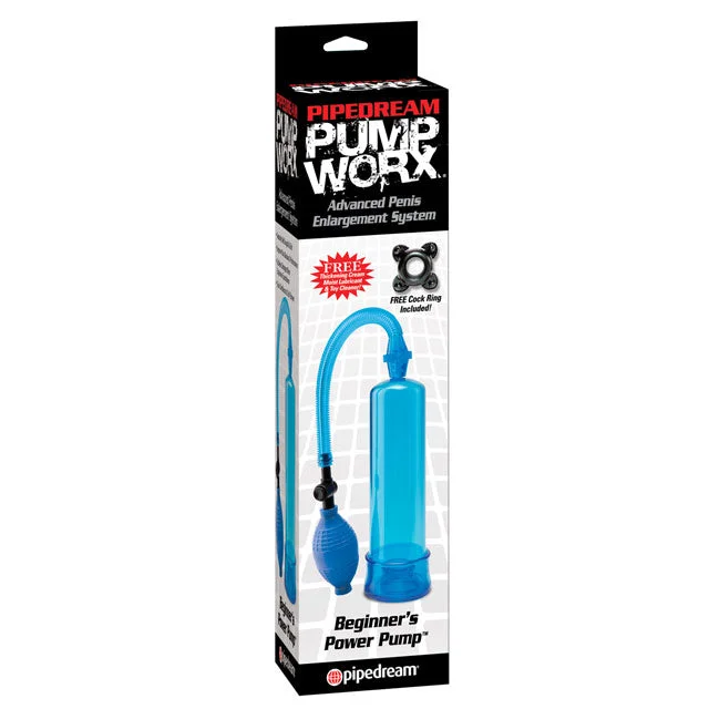 adult toys stylish look-Pipedream Pump Worx Beginner's Power Pump Blue