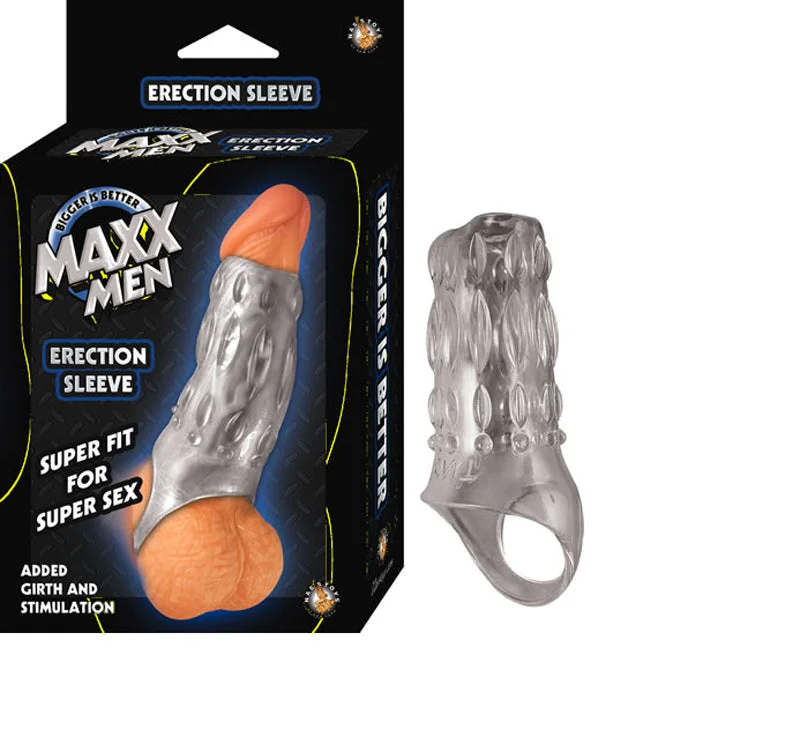 adult toys for sensory fun-Maxx Men Erection Sleeve (Clear)