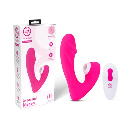 adult toys for sensual wellness time-Together Internal Kiss Remote Control Vibe Pink