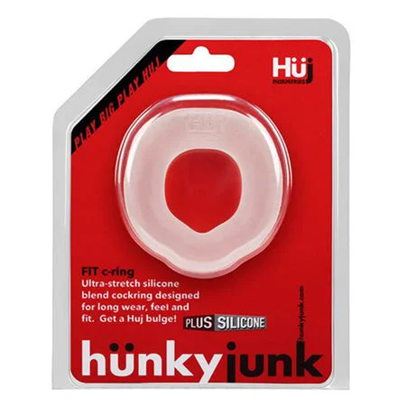 adult toys with app control-Hunkyjunk FIT ergo c-ring, ice