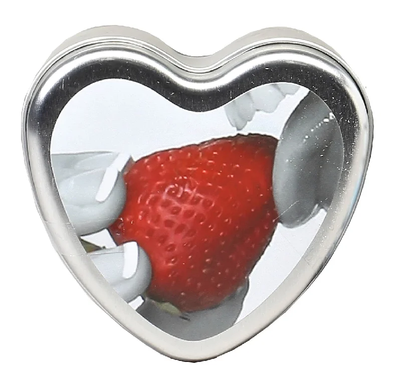 adult toys soft silicone-Edible Heart Candle - Strawberry - 4 Oz.