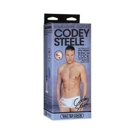 adult toys for discreet relaxation-Signature Cocks Codey Steele ULTRASKYN Cock with Removable Vac-U-Lock Suction Cup 8in Vanilla