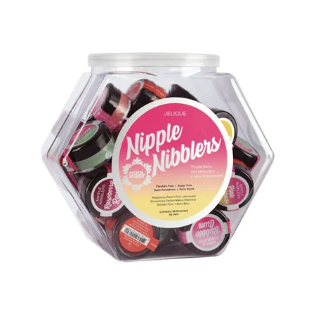 adult toys for sensory relaxation-Jelique Nipple Nibbler Tingle Balm 3gr Asst. Flavors (36/Bowl)