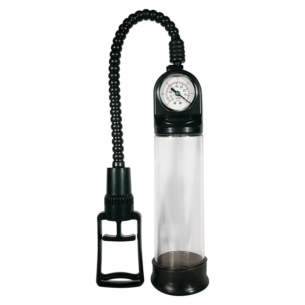 adult toys with vibration modes-Scala Clear Power Penis Pump with Pressure Gauge