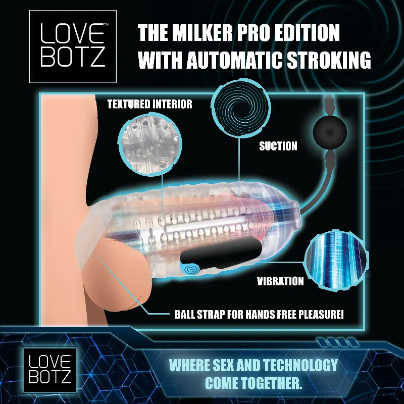 adult toys with compact design-The Milker Pro Edition with Automatic Stroking, Suction and Vibration