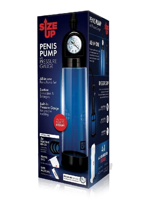 adult toys with textured material finish-Su Gauge Penis Pump