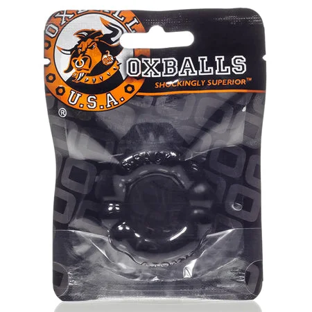 adult toys with soft touch-OxBalls 6-Pack, Cockring, Black