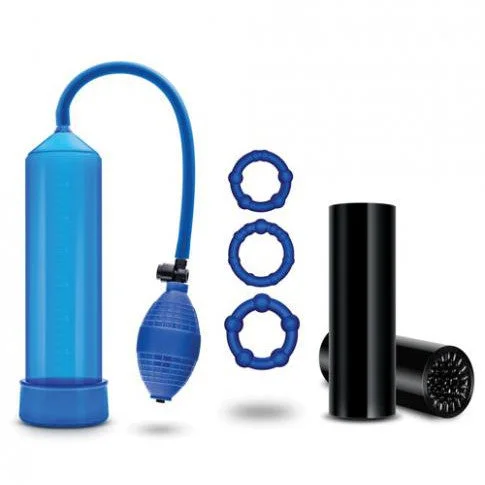 adult toys for solo pleasure time-Quickie Kit Go Big Penis Pump, Stroker & Rings