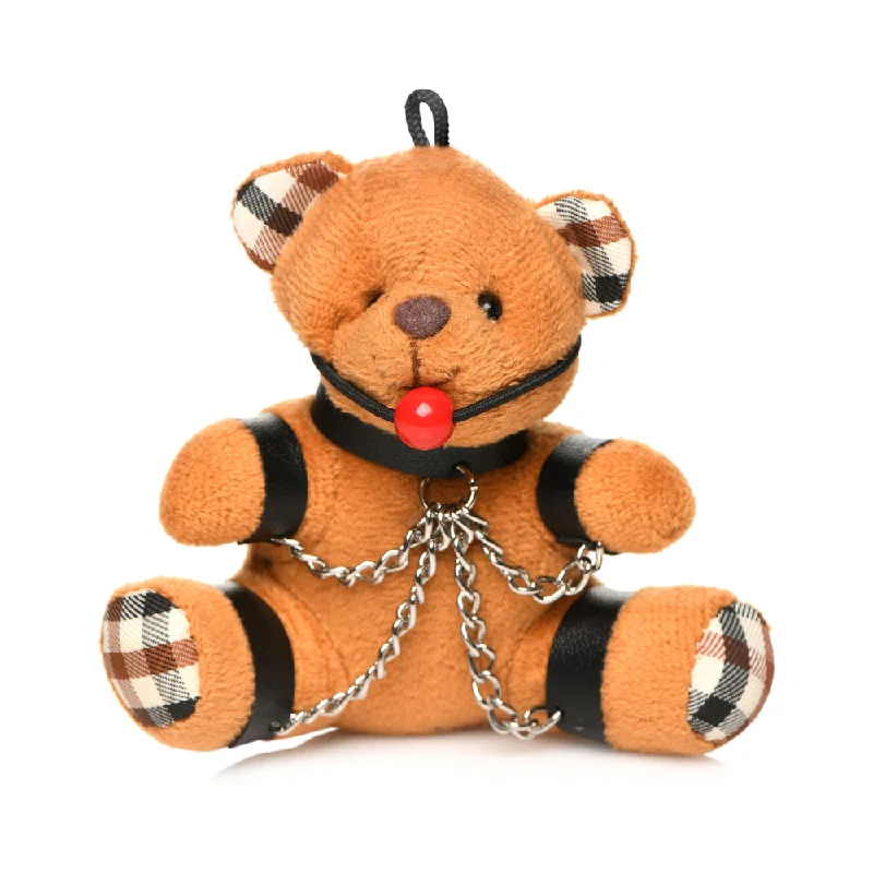 adult toys quiet operation-Master Series Gagged Teddy Bear Keychain