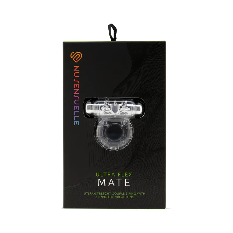 adult toys for solo relaxation time-Nu Sensuelle Mate Ultra Flex Couple's Ring Clear