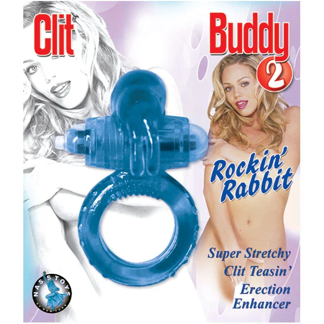 adult toys for personal intimacy-Clit Buddy 2 Vibrating Cockring (Blue)